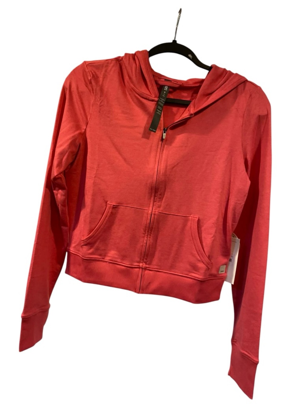 NWT Vuori halo mini full zip hoodie SUNSET PINK HEATHER Size M